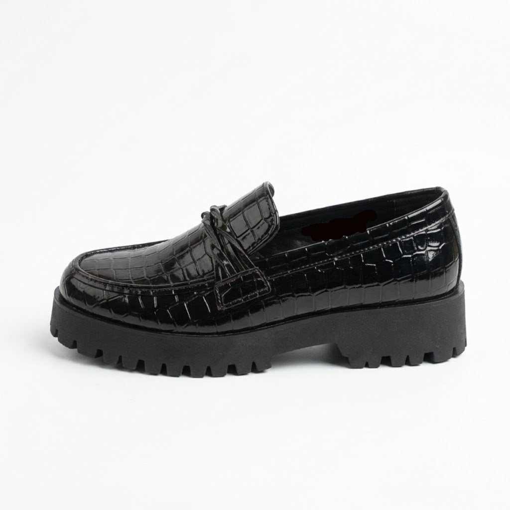 BBCB Men’s High Sole Shoes – Premium Crocodile Design | Brown & Black