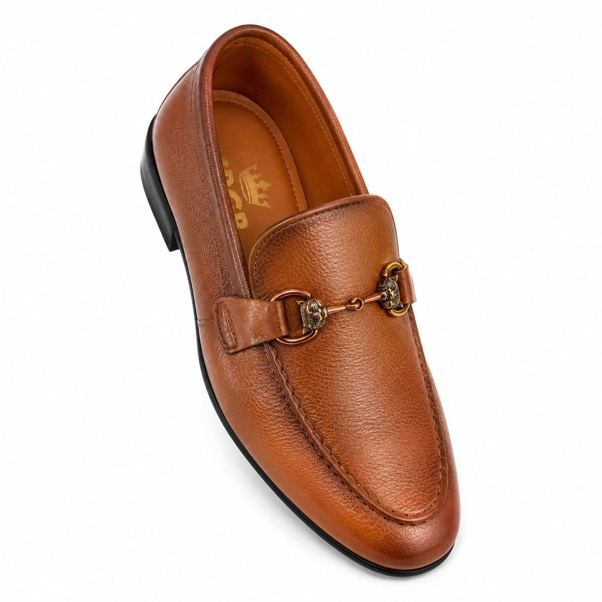 BBCB Premium Men's Loafers – Luxury Leather Finish, Elegant Horsebit Buckle Design & Lightweight Comfort