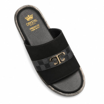 BBCB Premium Men’s Single Strap Slide Sandals – Black