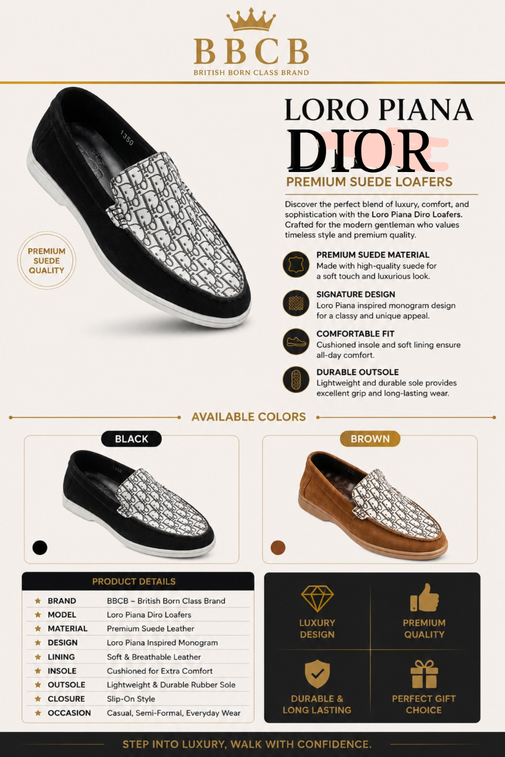 Premium Suede Loafers for Men | Stylish Slip-On Casual & Semi-Formal Shoes | BBCB