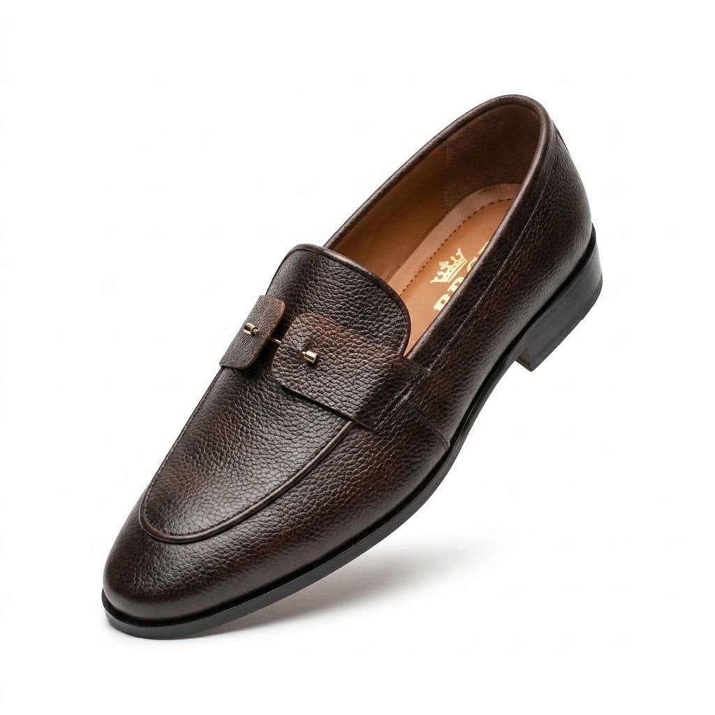 BBCB Premium Handmade Genuine Leather Loafers – Elegant Bit Design | Men’s Formal & Casual Shoes
