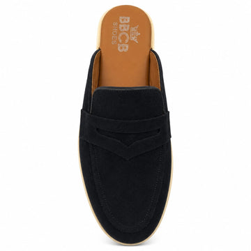 BBCB Premium Men's Suede Slip-On Mules – Soft Cushioned Casual Comfort Shoes