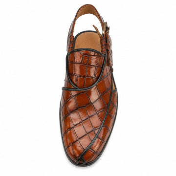 BBCB Men's Premium Handmade Leather Peshawari Sandals – Traditional Punjabi Style | Burgundy & Black