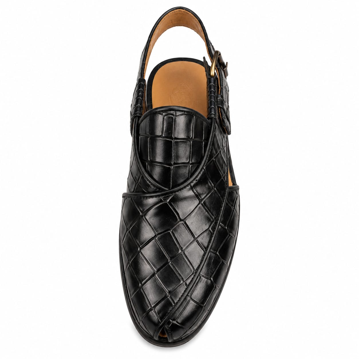 BBCB Men's Premium Handmade Leather Peshawari Sandals – Traditional Punjabi Style | Burgundy & Black