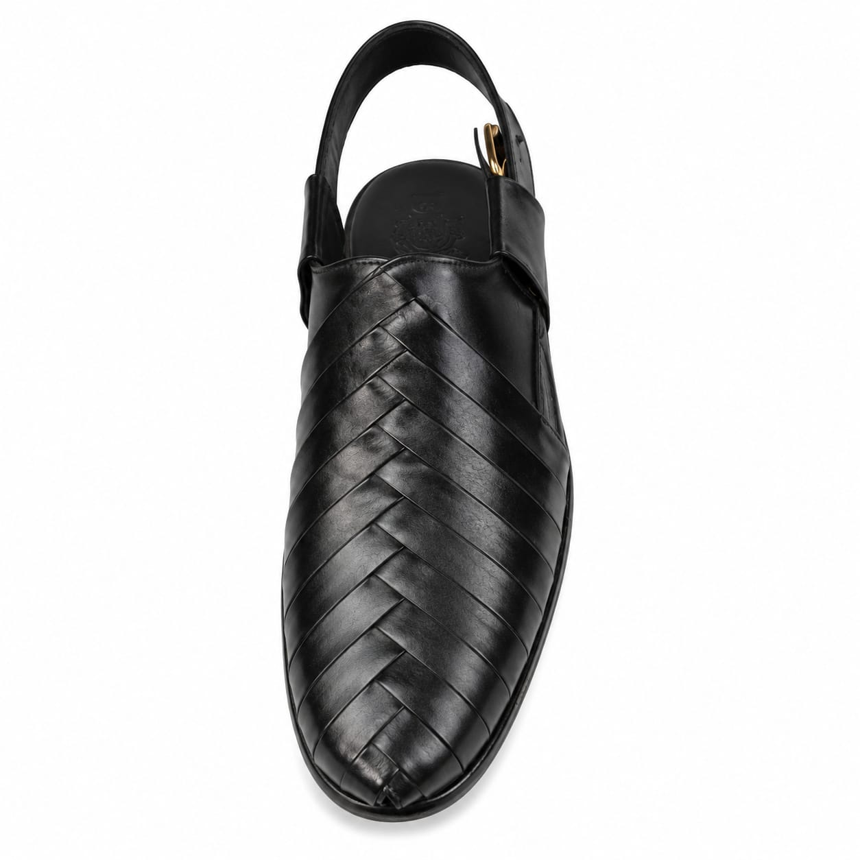 BBCB Men's Premium Handmade Leather Peshawari Sandals – Traditional Woven Design | Brown & Black