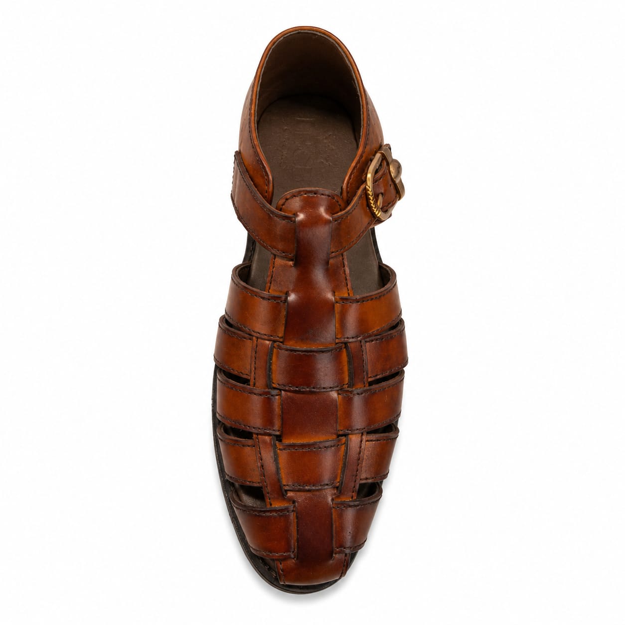 BBCB Premium Leather Romans Sandal for Men – Genuine Leather Buckle Sandals | Tan Brown & Dark Brown