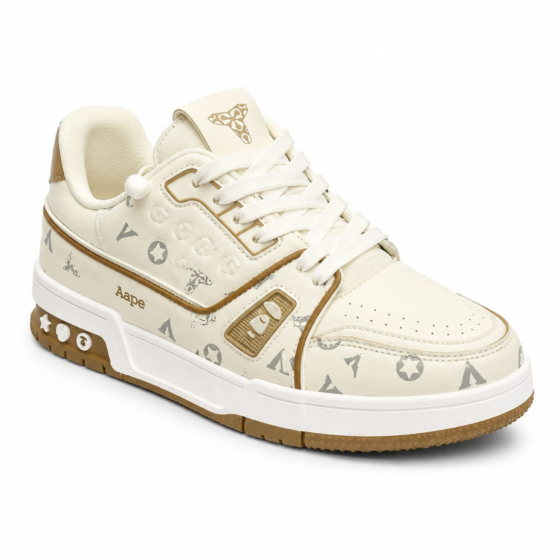 BBCB Premium Aape Low-Top Casual Sneakers – Black/White | Premium Streetwear Shoes