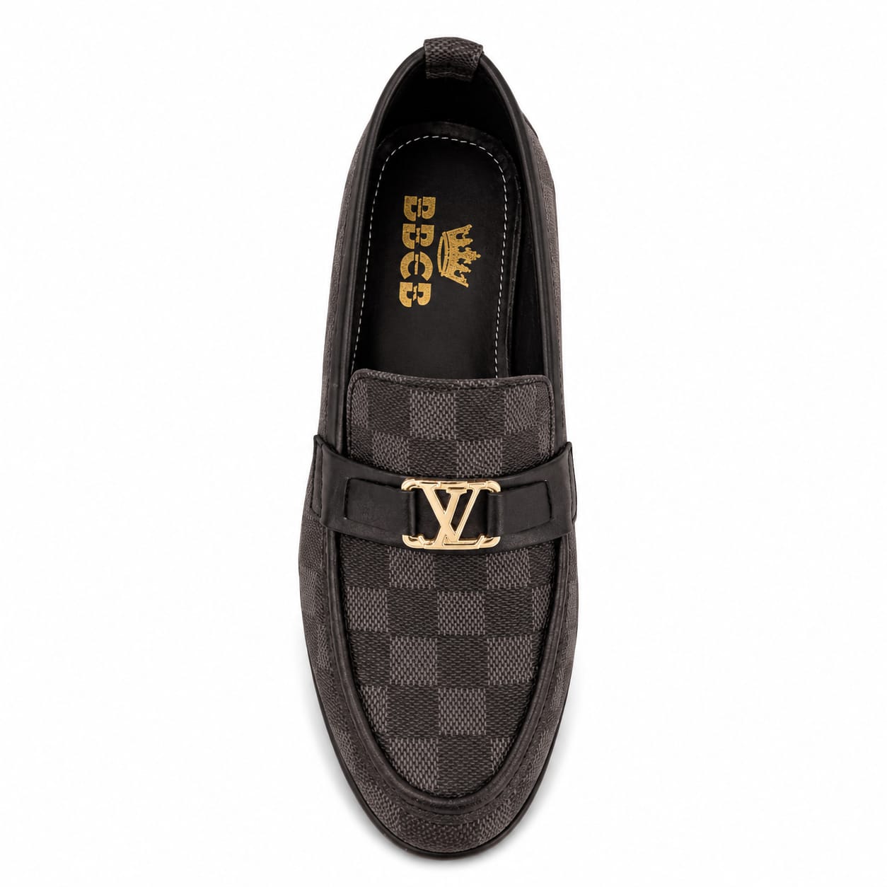 BBCB Premium Canvas Loafers for Men – Luxury Slip-On Casual & Formal Shoes with Gold Buckle