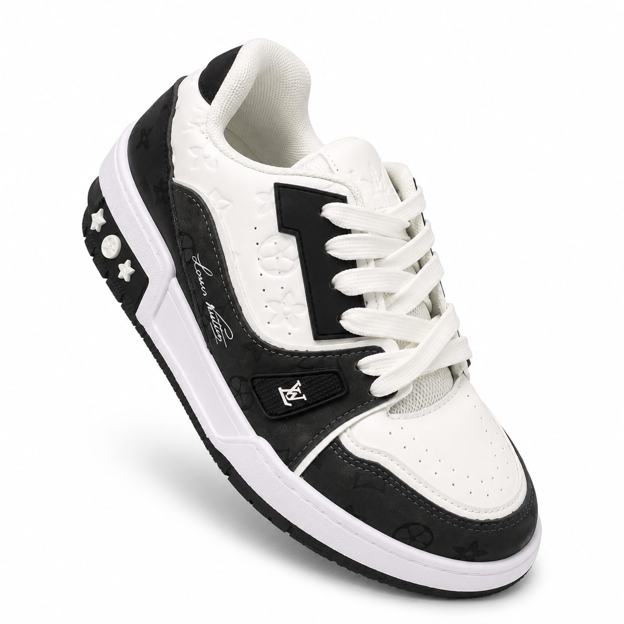 BBCB Premium Sneakers for Men | Casual Street Style Lace-Up Shoes | Lightweight & Comfortable Walking Sneakers | Black, Red & Blue