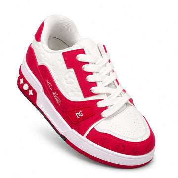 BBCB Premium Sneakers for Men | Casual Street Style Lace-Up Shoes | Lightweight & Comfortable Walking Sneakers | Black, Red & Blue