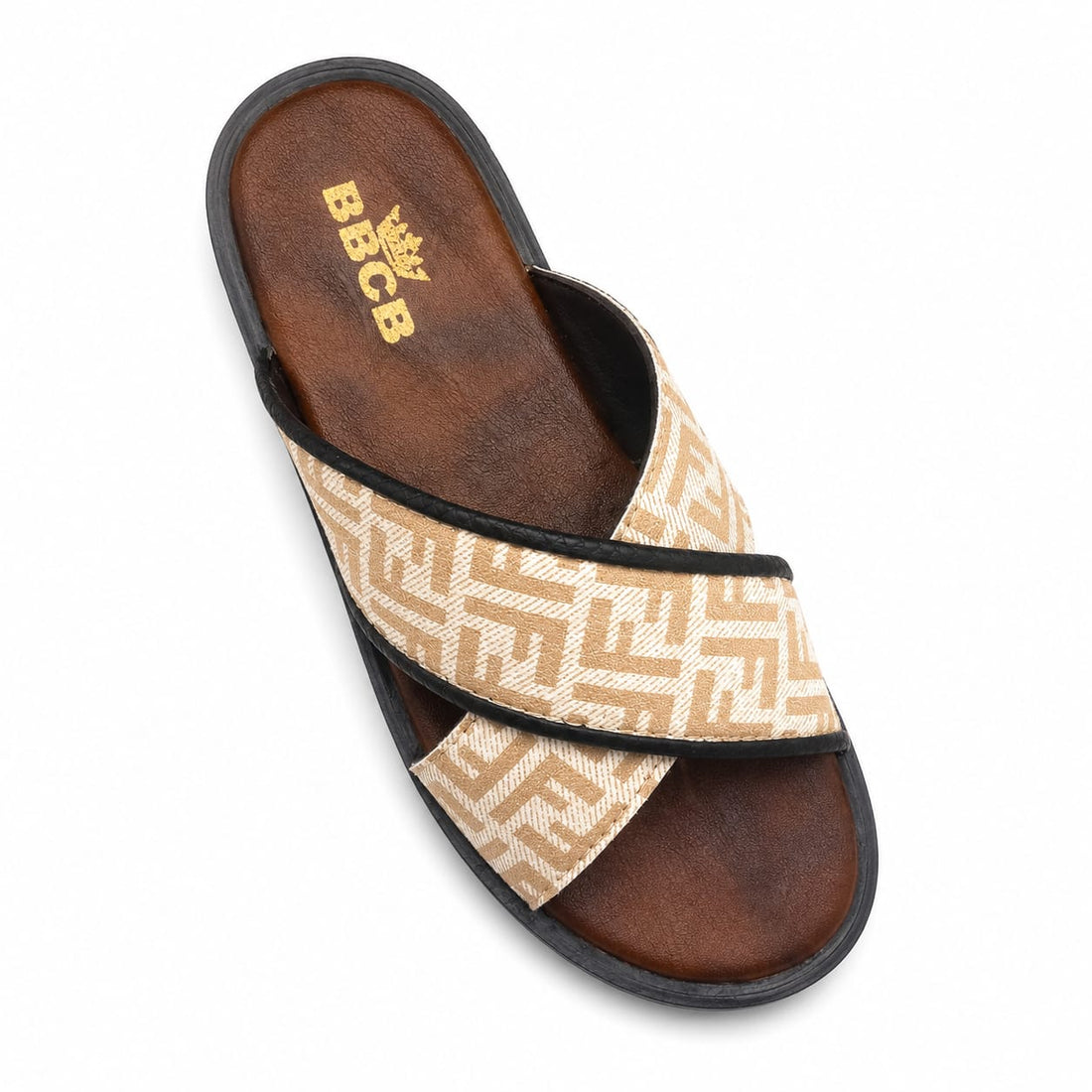 BBCB Premium Men’s Cross Strap Slide Sandals –