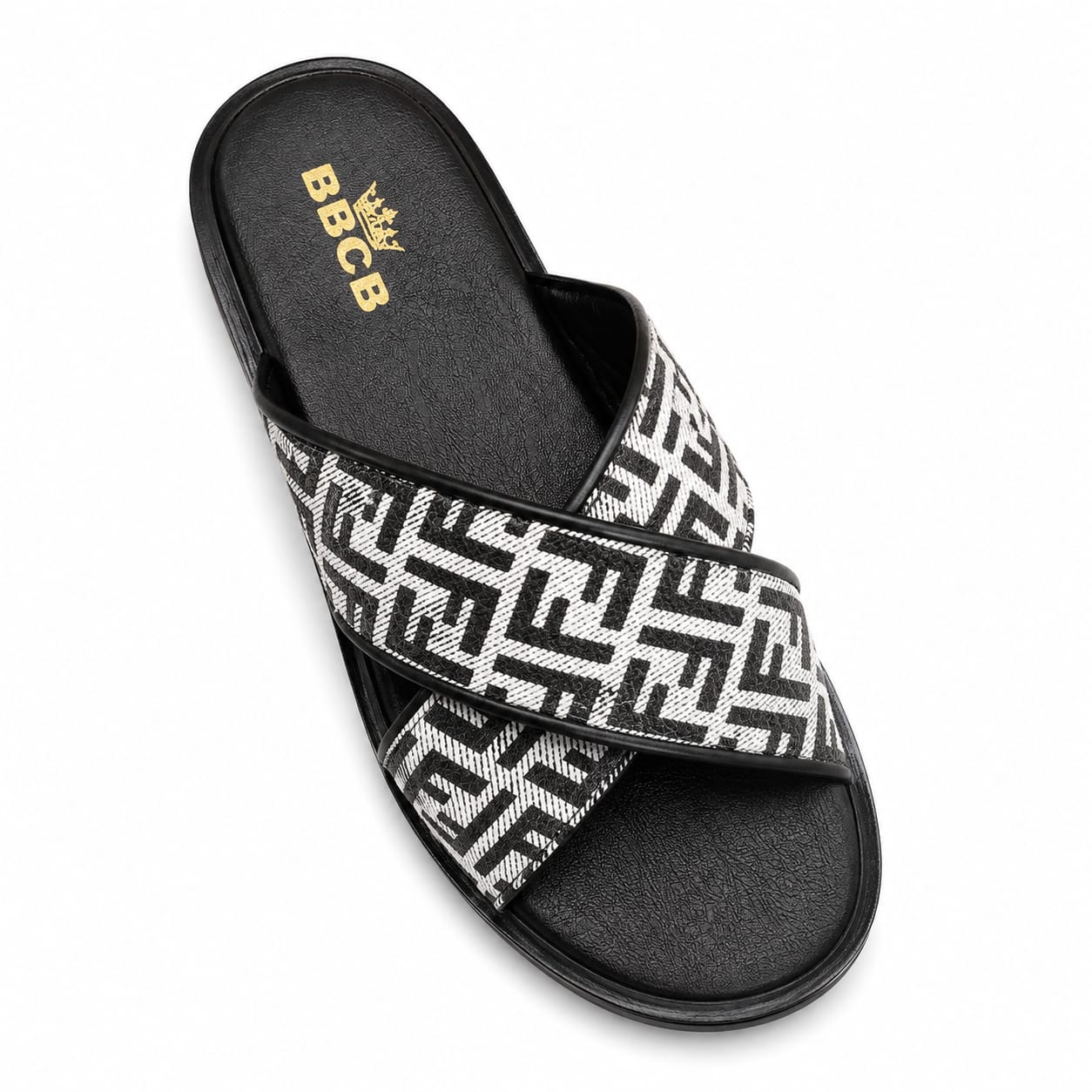 BBCB Premium Men’s Cross Strap Slide Sandals –