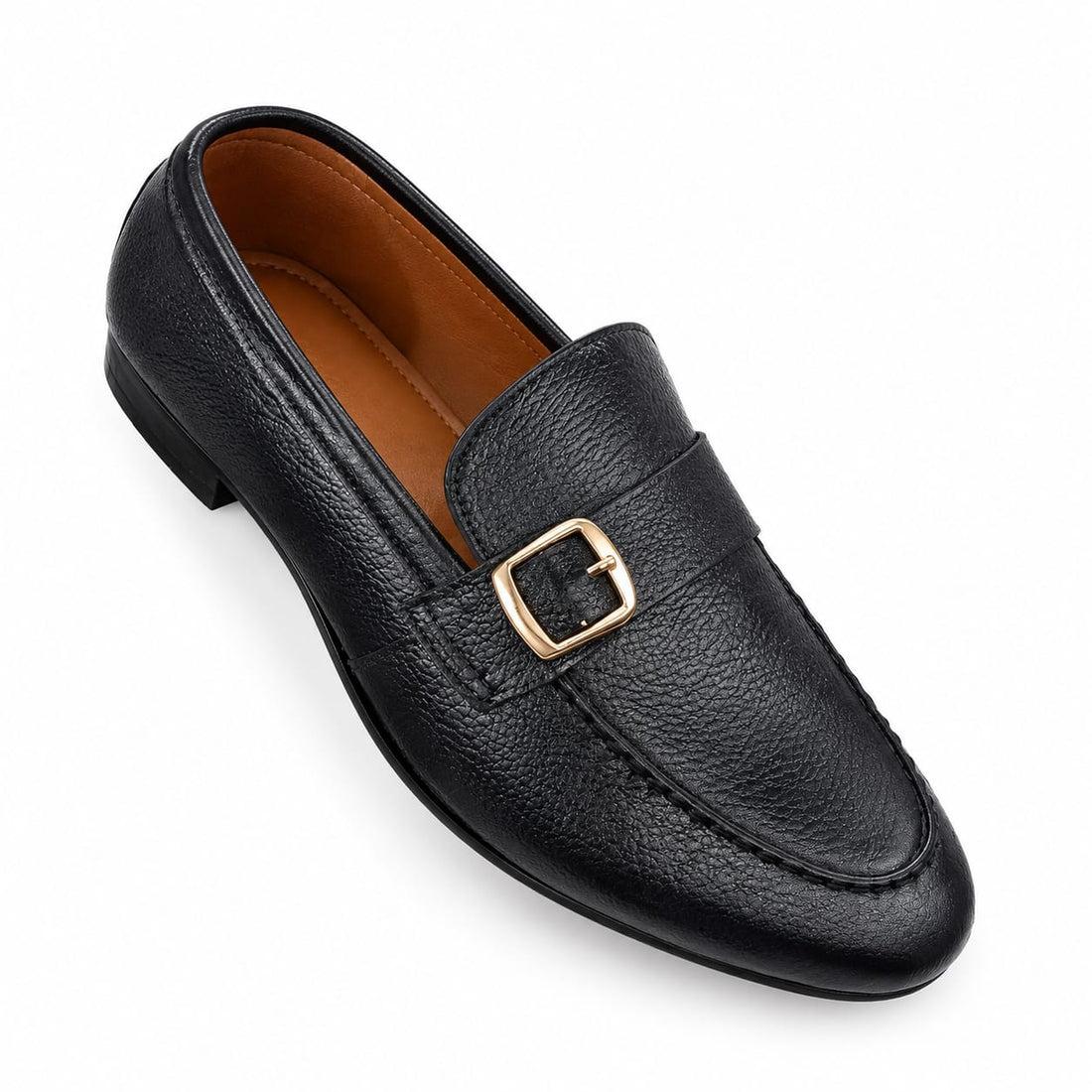 BBCB Premium Genuine Leather Loafers for Men – Luxury Buckle Design, Soft Comfort Footbed & Elegant Formal Style