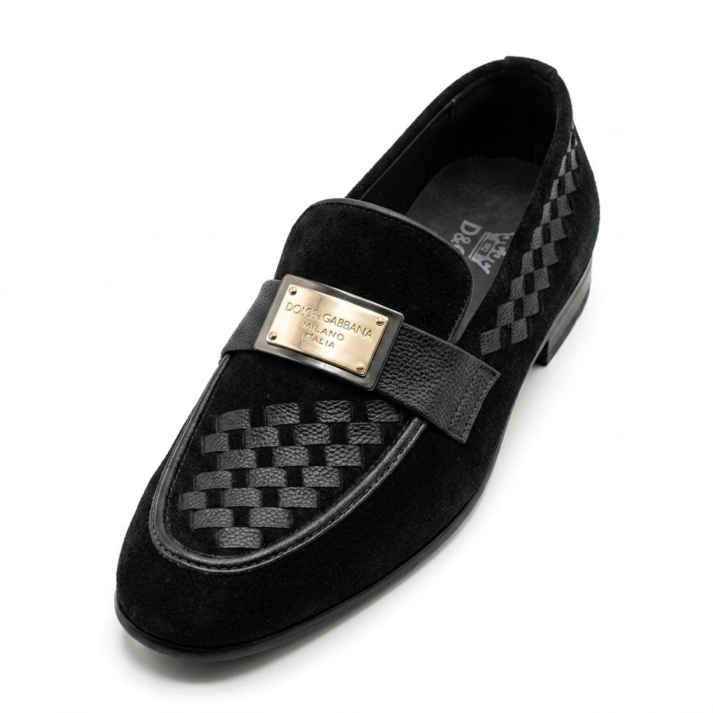 BBCB Premium Men’s Luxury Woven Leather Loafers – Comfort & Formal Style