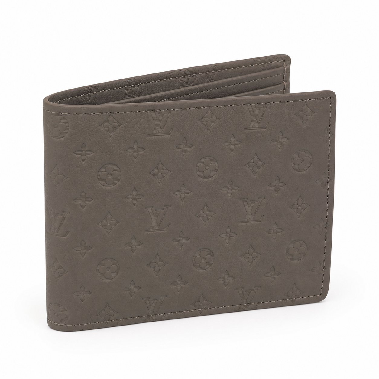 Premium Grey Genuine Leather Bi-Fold Wallet for Men | Slim Designer Wallet