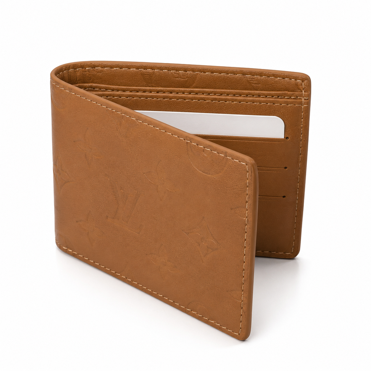 Premium Men's Leather Bifold Wallet – Slim Design | Multiple Card Slots | Cash Compartment | Brown