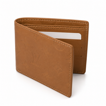 Premium Men's Leather Bifold Wallet – Slim Design | Multiple Card Slots | Cash Compartment | Brown