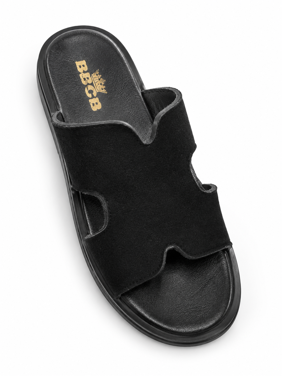 BBCB Premium Suede Comfort Slide Sandals for Men – Soft Footbed | Brown, Black & Navy Blue