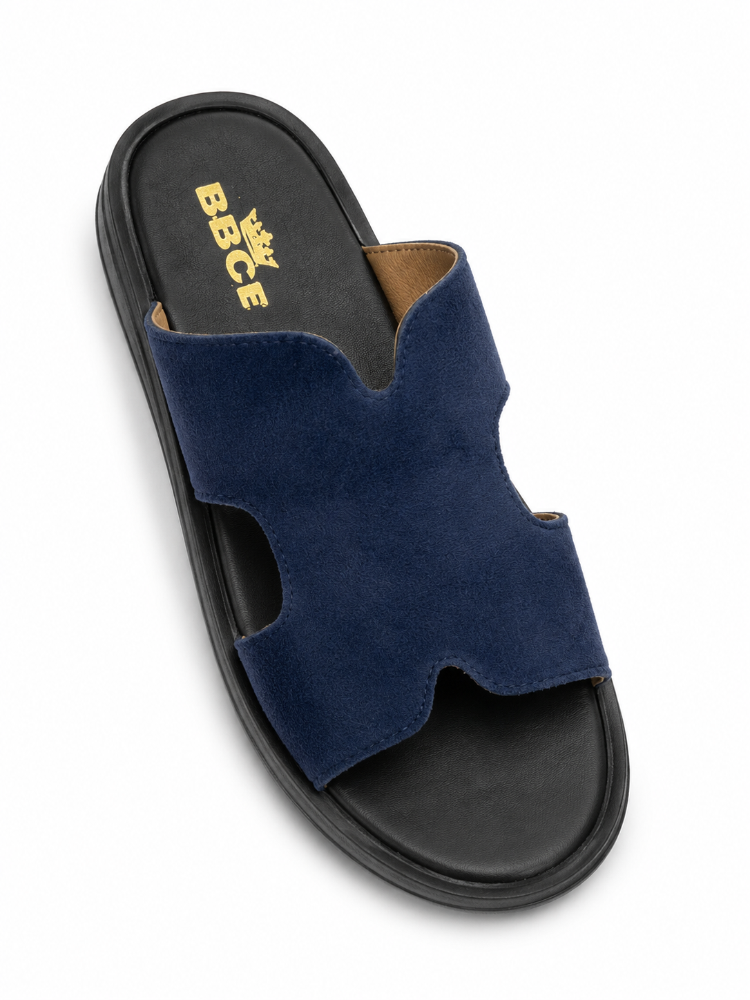 BBCB Premium Suede Comfort Slide Sandals for Men – Soft Footbed | Brown, Black & Navy Blue