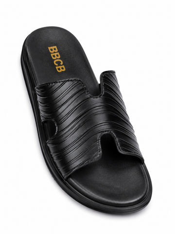 BBCB Premium Wave Texture Slide – Comfortable Medicated Casual Slippers