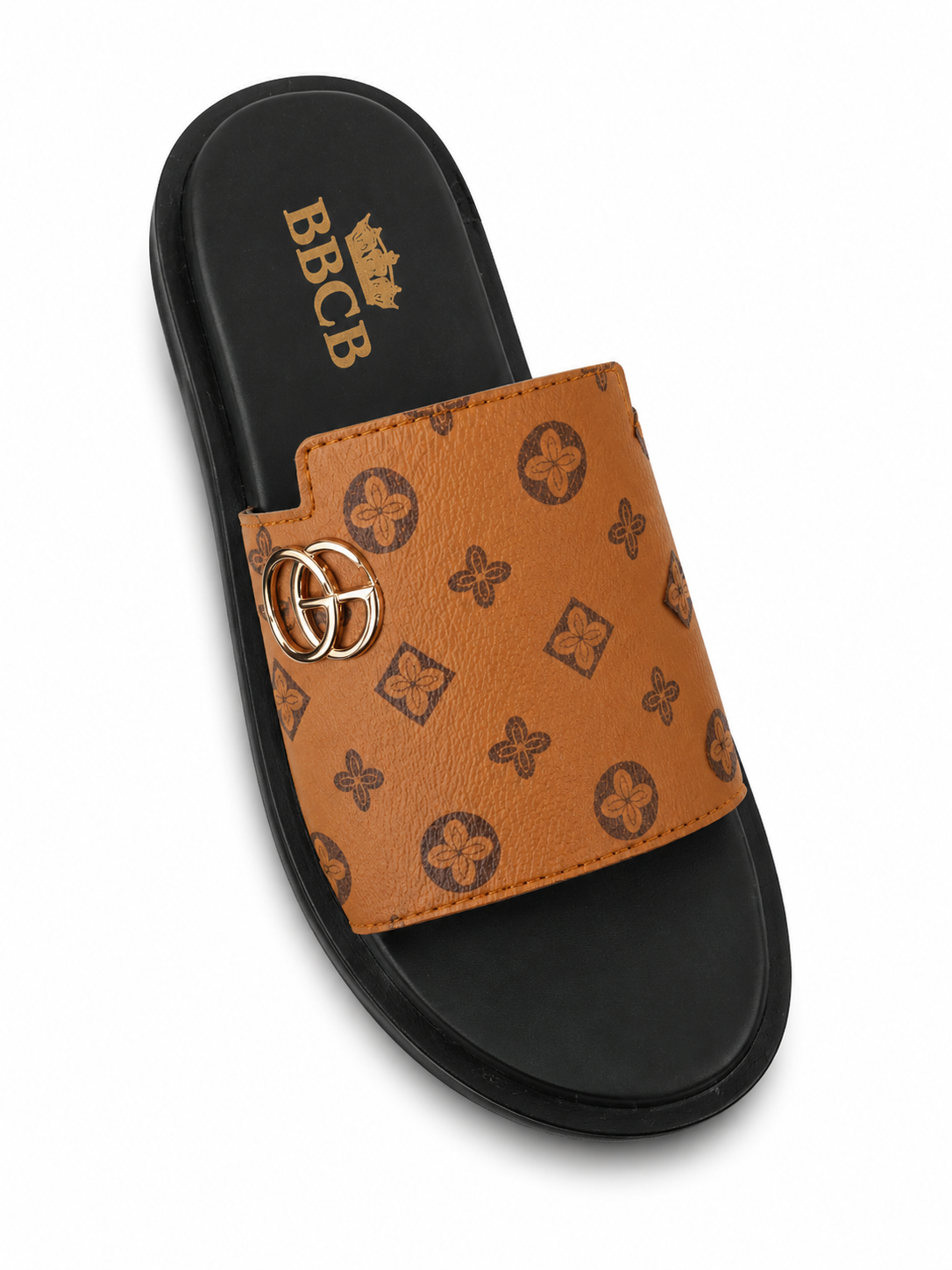 BBCB Premium Gucci Monogram Slide Sandals for Men – Luxury Comfort Slip-On Casual Slides Slippers