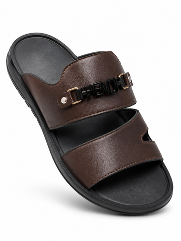 BBCB Premium Fendi Comfort Slides for Men – Lightweight Anti-Slip PU Leather Sandals