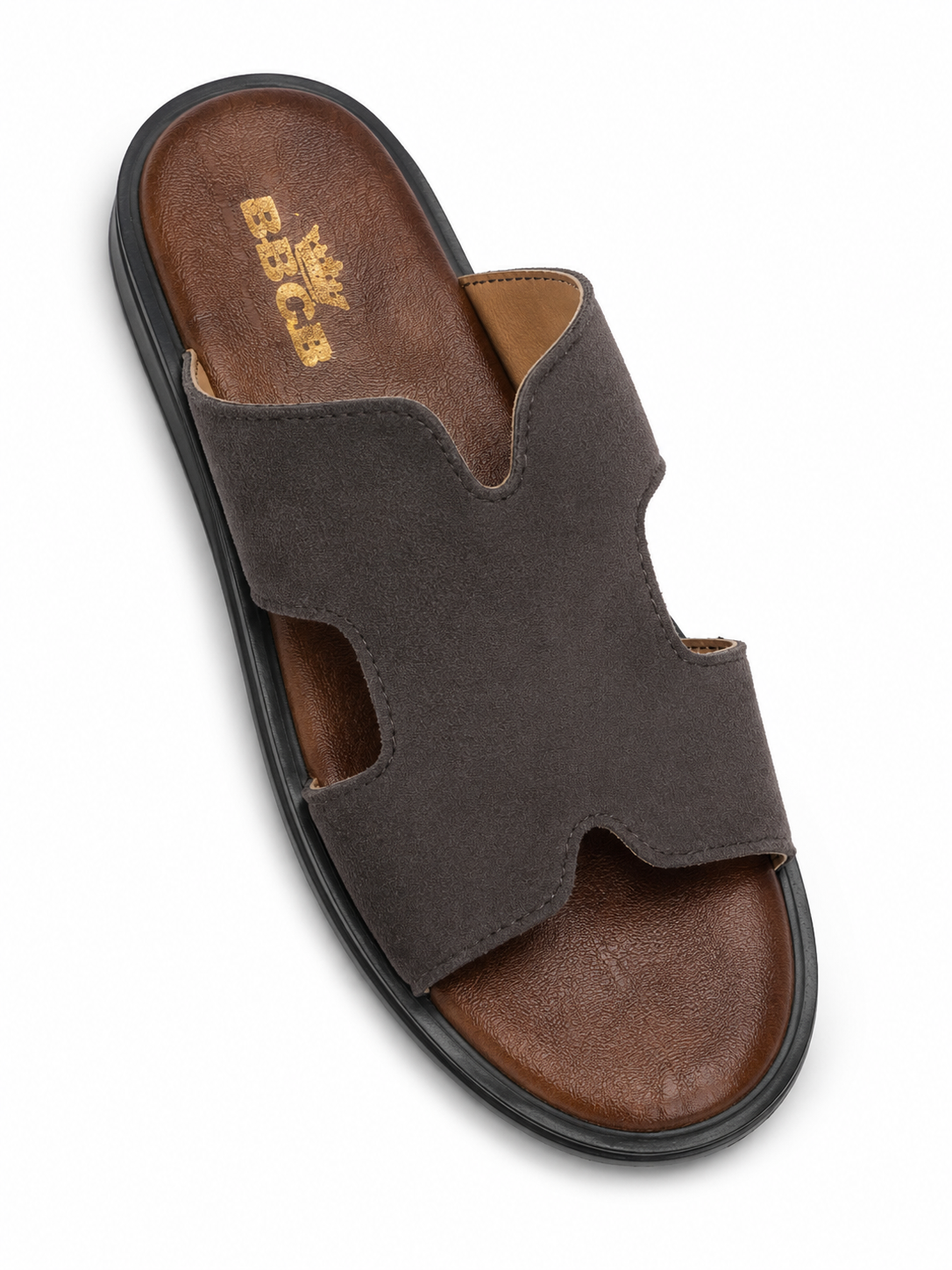 BBCB Premium Suede Comfort Slide Sandals for Men – Soft Footbed | Brown, Black & Navy Blue