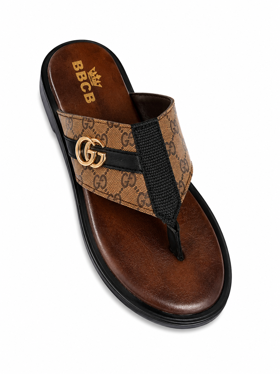 BBCB Premium Men's Designer Thong Sandals – Luxury Comfort | Soft Cushion Footbed | Brown