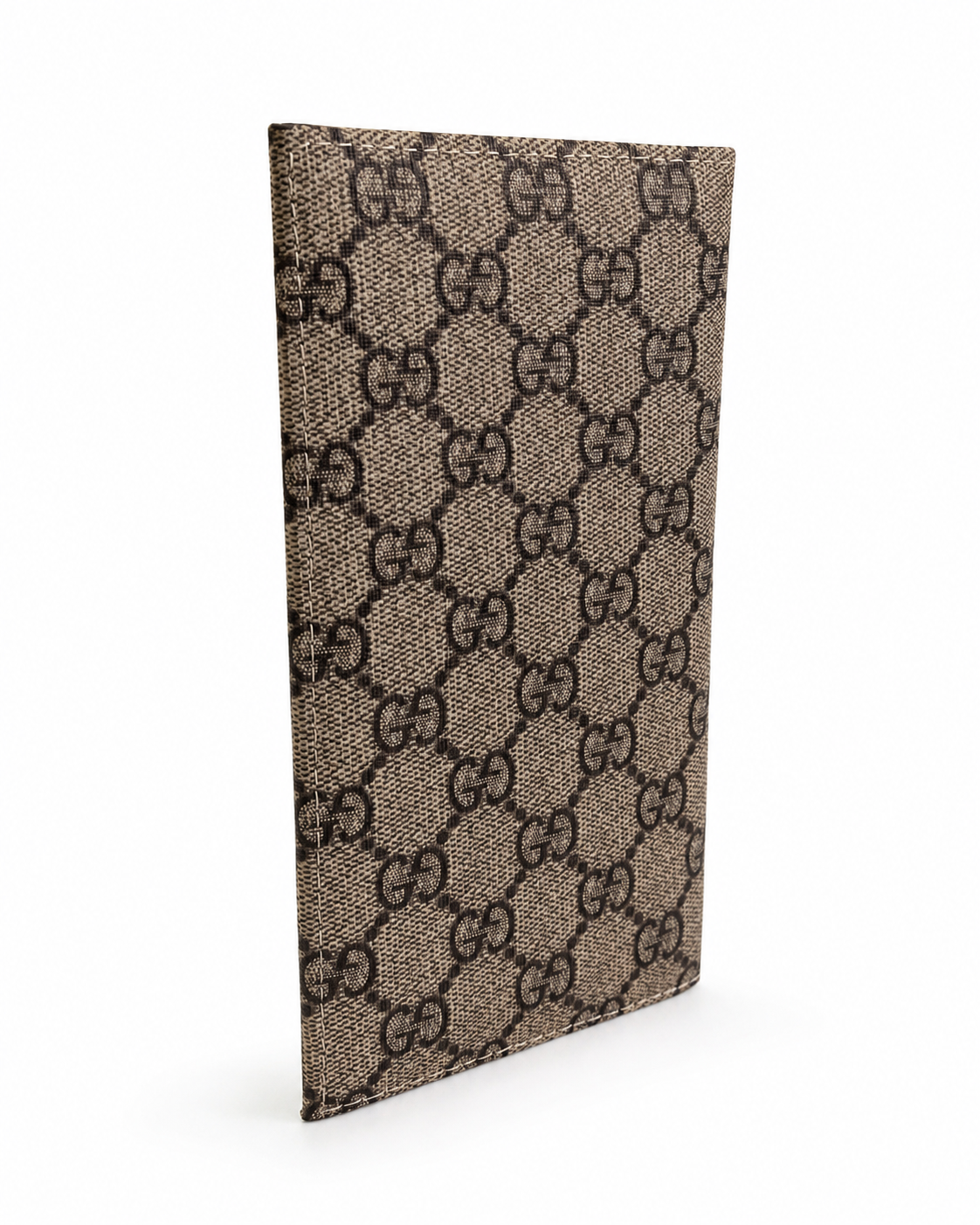 Premium Long Canvas Wallet for Men – Luxury Slim Long Bifold Wallet with Multiple Card Slots & Zip Pocket | Beige/Brown