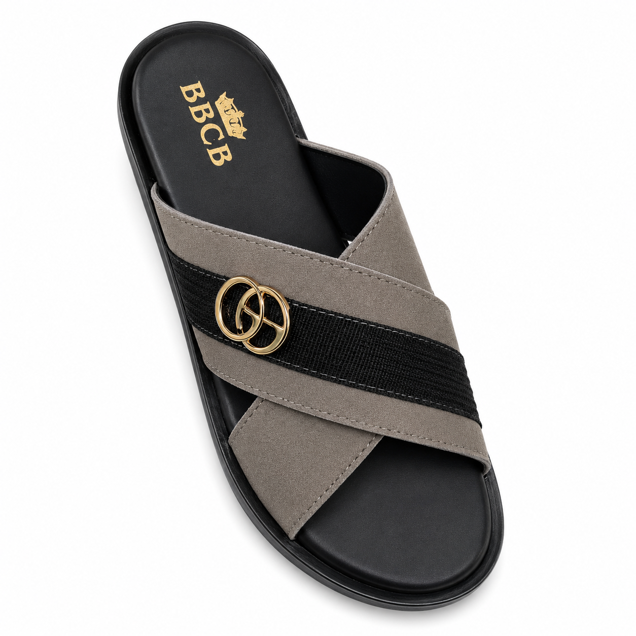 BBCB Premium Cross Gucci Slide Sandals for Men – Suede Comfort Slip-On Casual Slippers