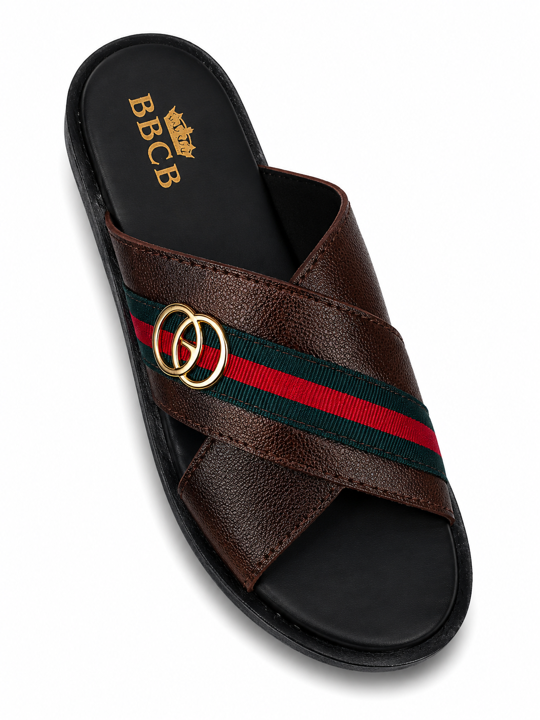 BBCB Premium Cross Gucci Slide Sandals for Men – Suede Comfort Slip-On Casual Slippers