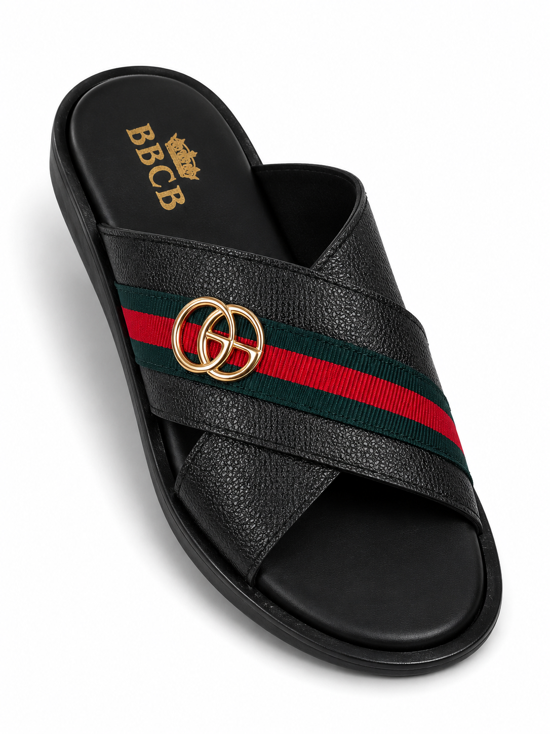 BBCB Premium Cross Gucci Slide Sandals for Men – Suede Comfort Slip-On Casual Slippers