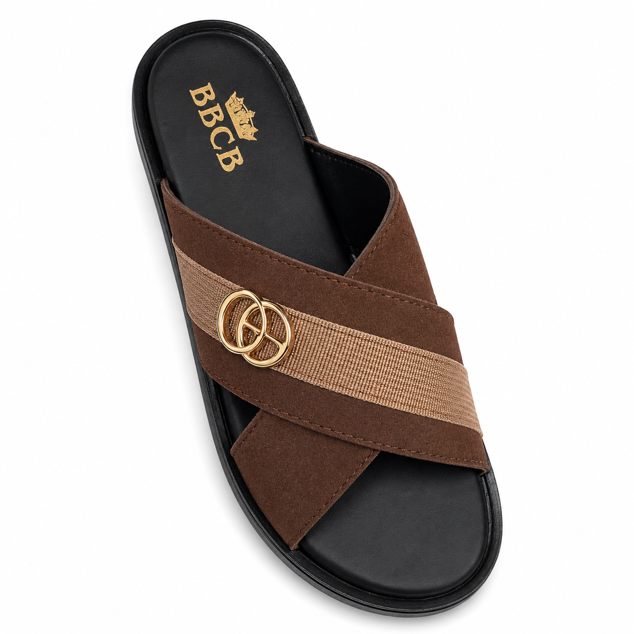 BBCB Premium Cross Gucci Slide Sandals for Men – Suede Comfort Slip-On Casual Slippers