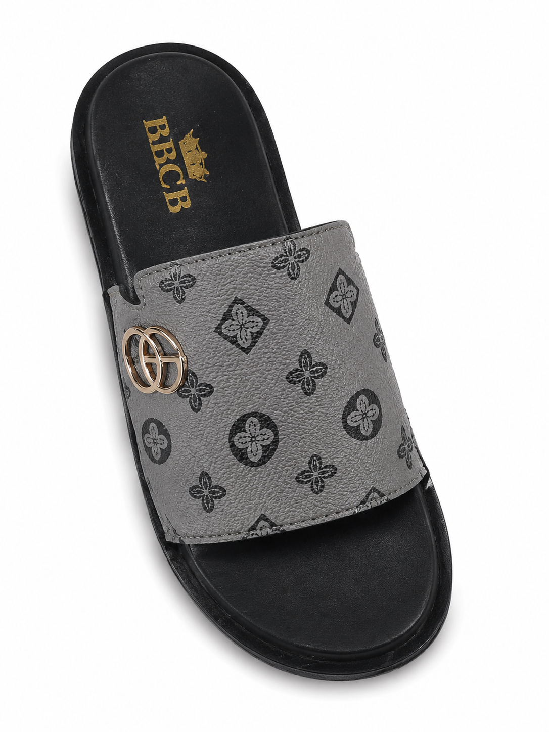 BBCB Premium Gucci Monogram Slide Sandals for Men – Luxury Comfort Slip-On Casual Slides Slippers