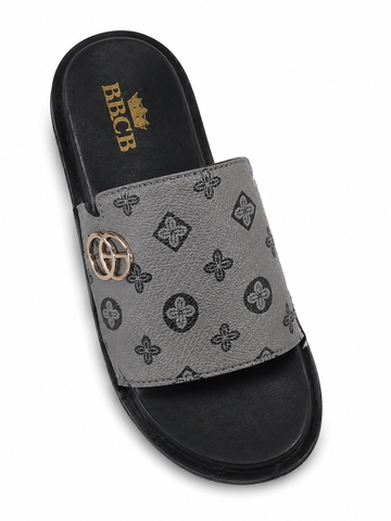 BBCB Premium Gucci Monogram Slide Sandals for Men – Luxury Comfort Slip-On Casual Slides Slippers