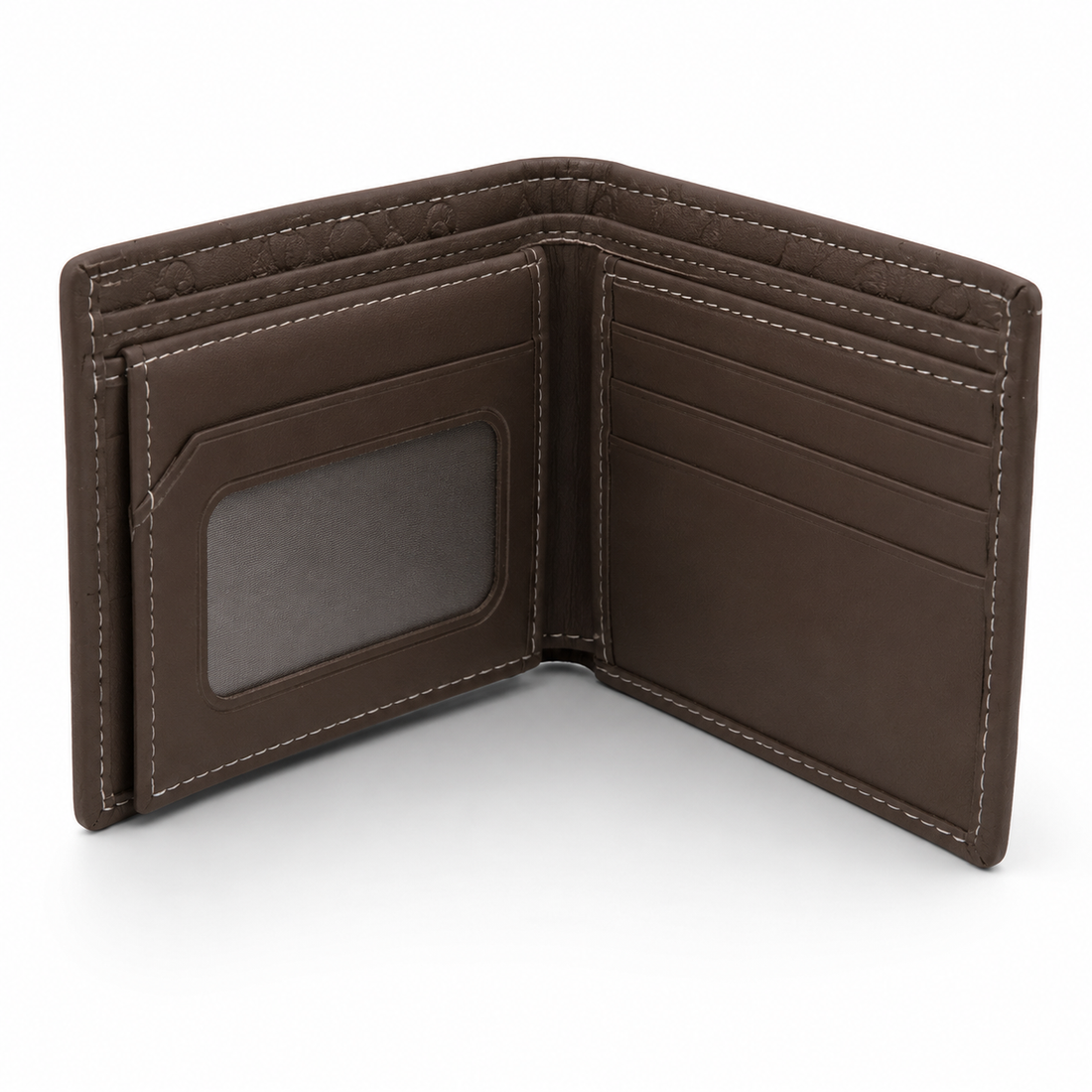 Premium Embossed Leather Bifold Wallet for Men – Slim, Stylish & Durable | Brown