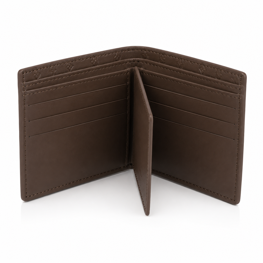 Premium Embossed Leather Bifold Wallet for Men – Brown | Slim Wallet with Card Slots & Cash Compartment